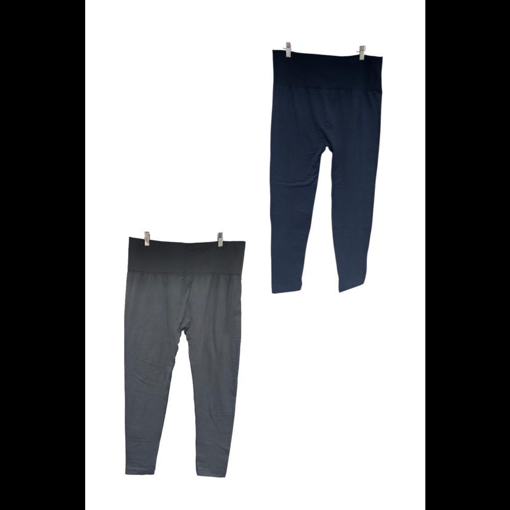 Uncover Women's 2-Pack Brushed Legging Navy/Gray - Regular